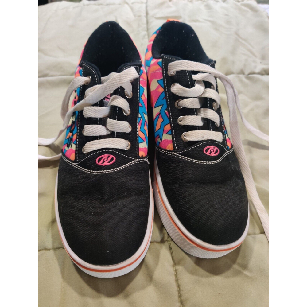HEELYS Pro 20 Girls Roller Skate Shoes Wheeled Sneakers Black Pink Sz 7 (8)
